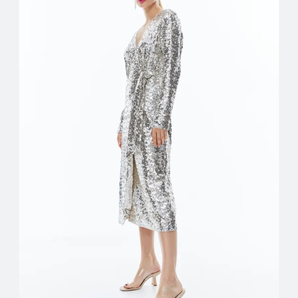 H&M sequin wrap dress